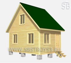 Проект деревянного дома 6х4 (D-1) 