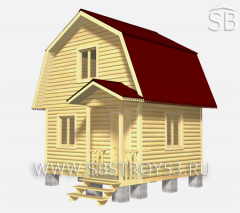 Проект деревянного дома 4х5 (D-3)