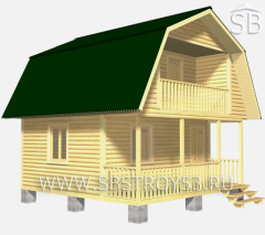 Проект деревянного дома 6х6 (D-7)