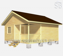 Проект деревянного дома 6х6 (D-22)